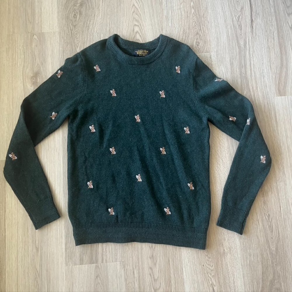 ** California Dream WHO.A.U men’s Surfing bears crewneck sweater M Wool